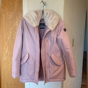Baby Pink Abercrombie & Fitch Parka